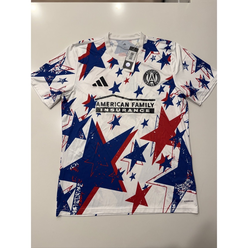 adidas MLS AMER PRESH Atlanta United FC Jersey L AEROREADY KB8968 White Blue